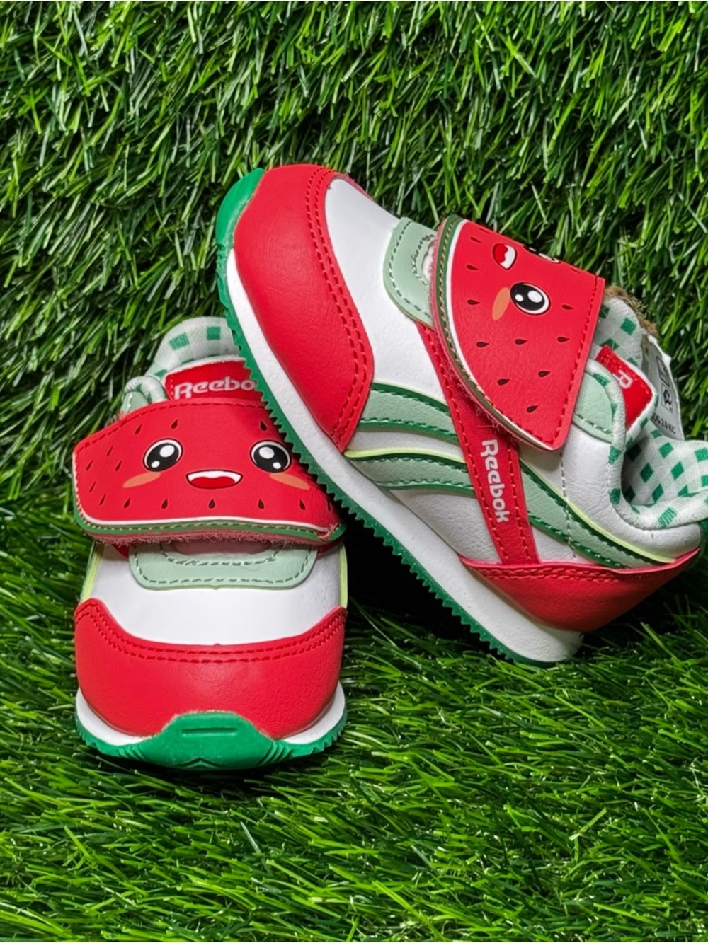 Size 4K - Reebok Kids Toddler Watermelon White Pink Baby Sneakers - 100209554